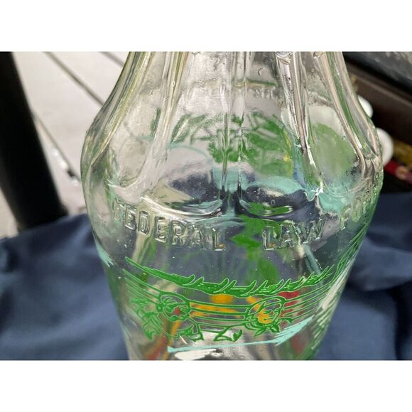 Vintage Painted Glass Decanter Prohibition Era - Picture 2 of 7